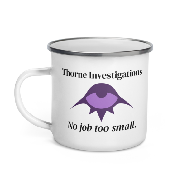 "Thorne Investigations" Enamel Mug